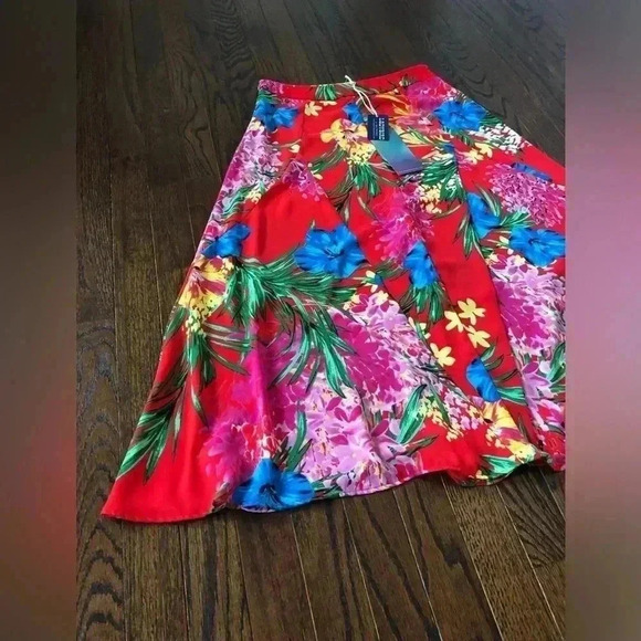 Show Me Your Mumu Women's M Tea Party Midi Skirt in Tropical Tango - NWT!! - Picture 3 of 11